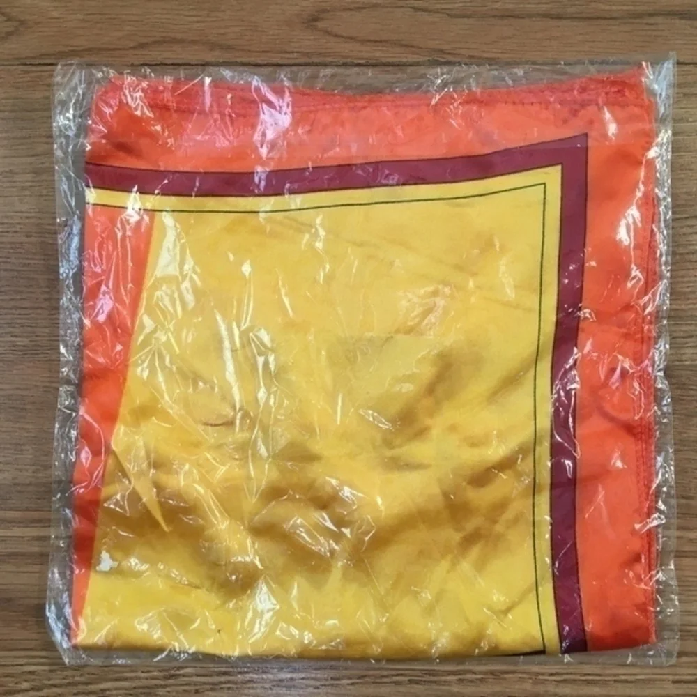 NWOT Vintage Striped Colorblock Square Scarf